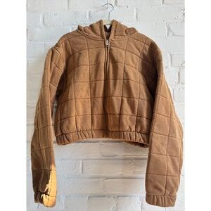 Aritzia TNA Cozy Fleece Quilted Hoodie — sz Small